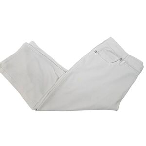 Coldwater Creek Classic Fit Cropped White‎ Denim Jeans Size 16 Women's Plus